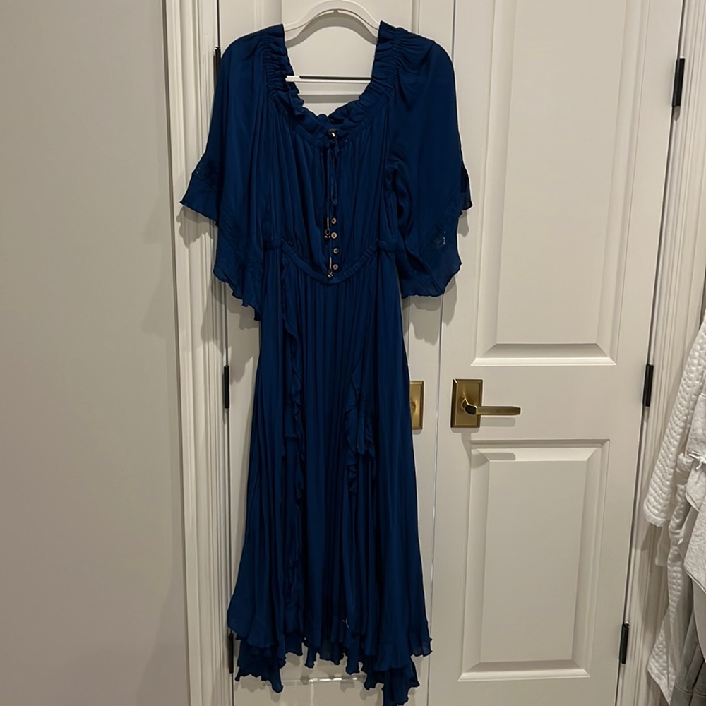 Free People Navy Blue Maxi Dress
